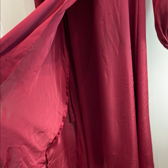 Express Elegant Burgundy Wrap Dress Size S - Picture 5 of 10